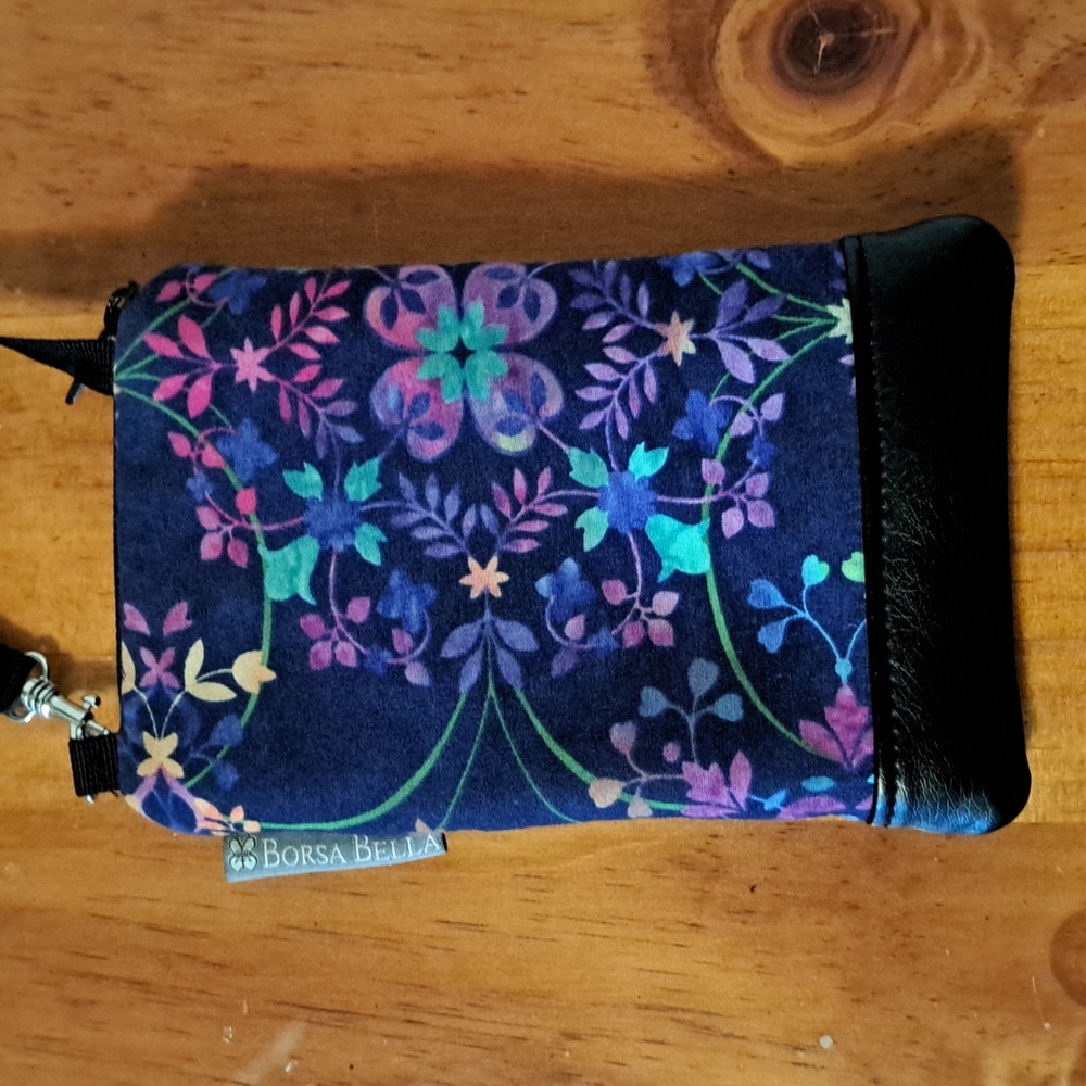 Borsa Bella Travel Crossbody Bag Boho Floral Navy Small - Picture 3 of 5